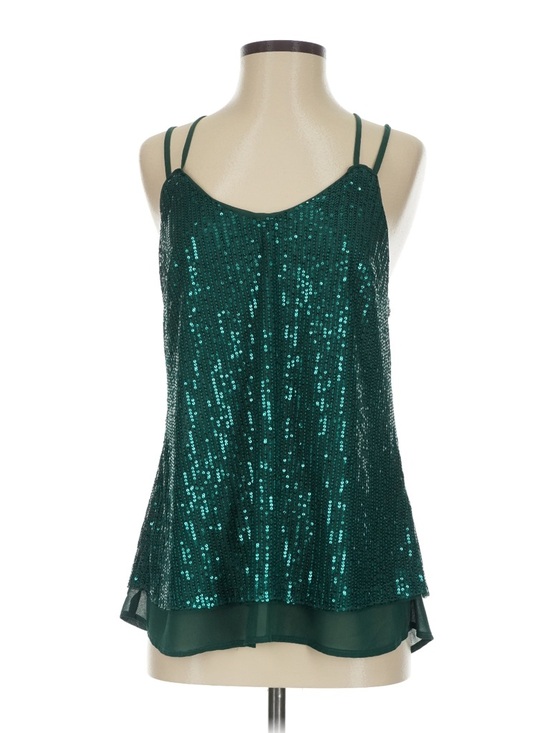 Grace Karin Tops - Grace Karin Emerald Green Sequin Camisole
